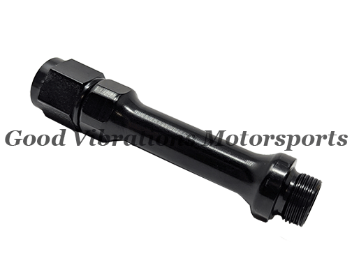 9/16-24 TO AN6 FEM SWVL DUAL FEED EXTENSION FITTING - BLACK (DEMON)