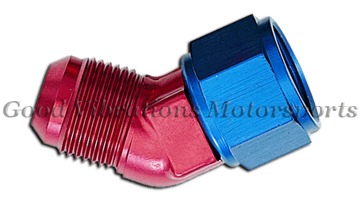 45 DEG FEMALE FORGED SWIVEL TO MALE AN10 FLARE
