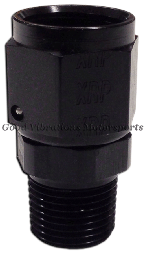 SWIVEL PIPE ADAP STR AN3 FEM TO 1/8 MALE BLACK