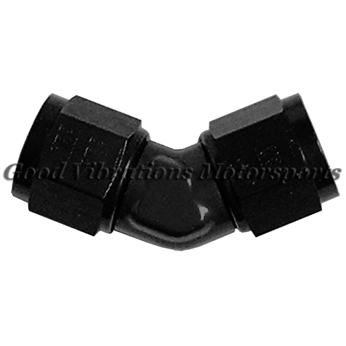 FEMALE COUPLER 45 DEG AN6 FORGED BLACK