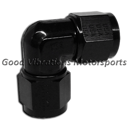 FEMALE COUPLER 90 DEG AN6 FORGED BLACK