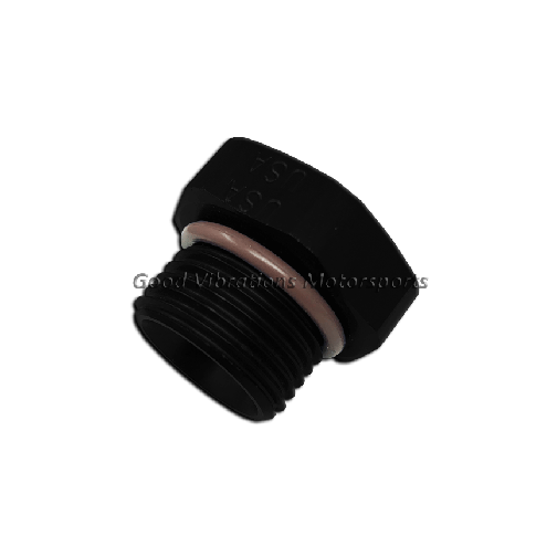 PLUG STR THREAD AN3 BLACK