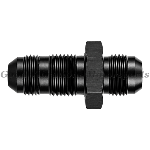 BULKHEAD FITTING STRAIGHT AN3 BLACK