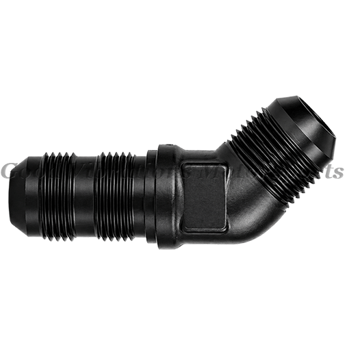 BULKHEAD FITTING 45 DEG AN3 BLACK