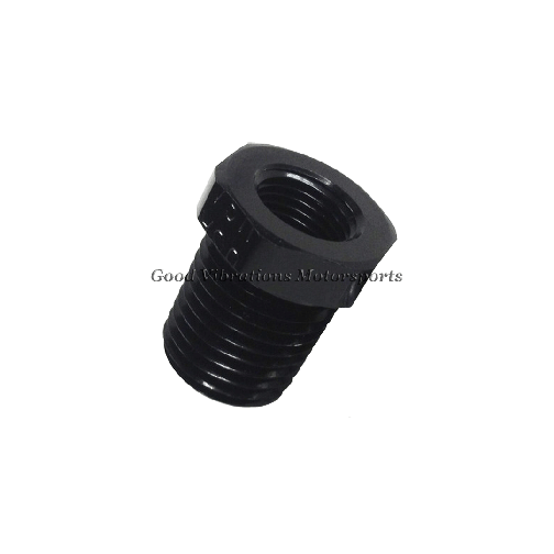 PIPE BUSHING RDCR 1/4 MALE-1/8 FEM BLACK
