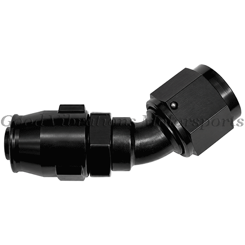 PRO PLUS+ REUSABLE HOSE END 45 DEG SWIVEL AN6 BLACK