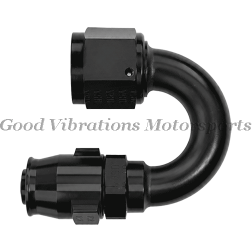 PRO PLUS+ REUSABLE HOSE END 180 DEG SWIVEL AN6 BLACK