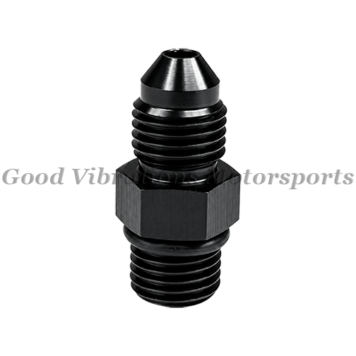 AN3 ORB FITTING STRAIGHT - BLACK