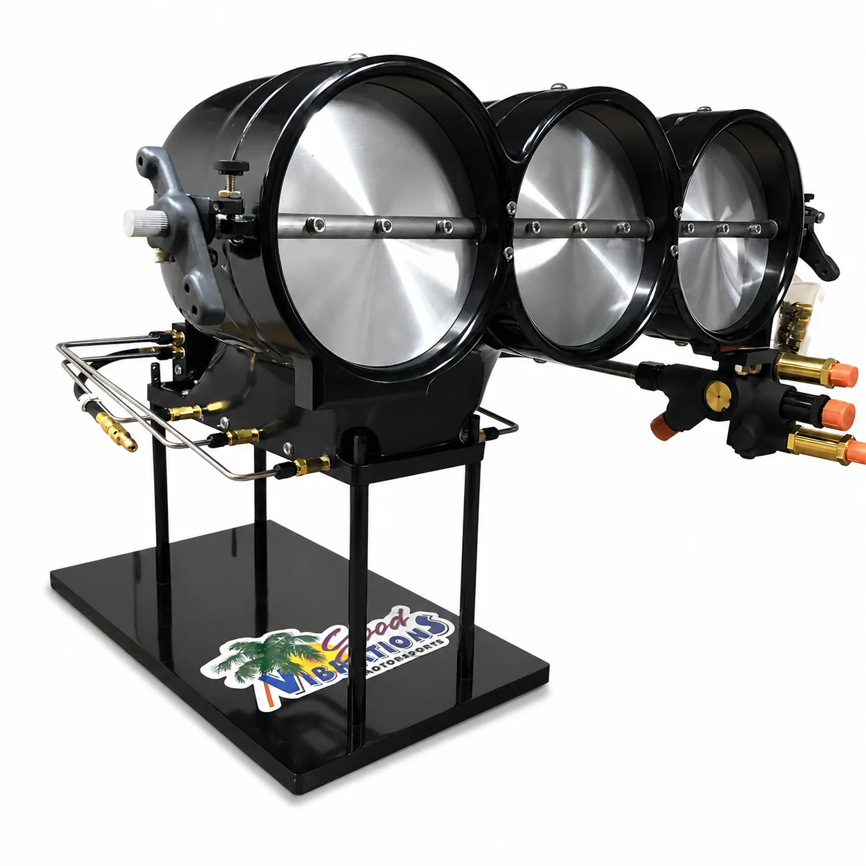 BAU TALL INJECTOR ASSEMBLY 5 9/16 B-FLIES - BLACK POWDER COATED