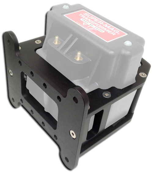 Coil Cage - Mallory - Designed to securely hold the large style V+ transformers in place*coil not included* Aluminum - Black Anodized