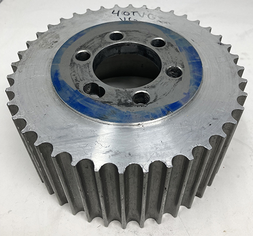 13.9mm BLOWER PULLEY 40T - 3.40in Wide 1 Oblong Bolt Hole.
