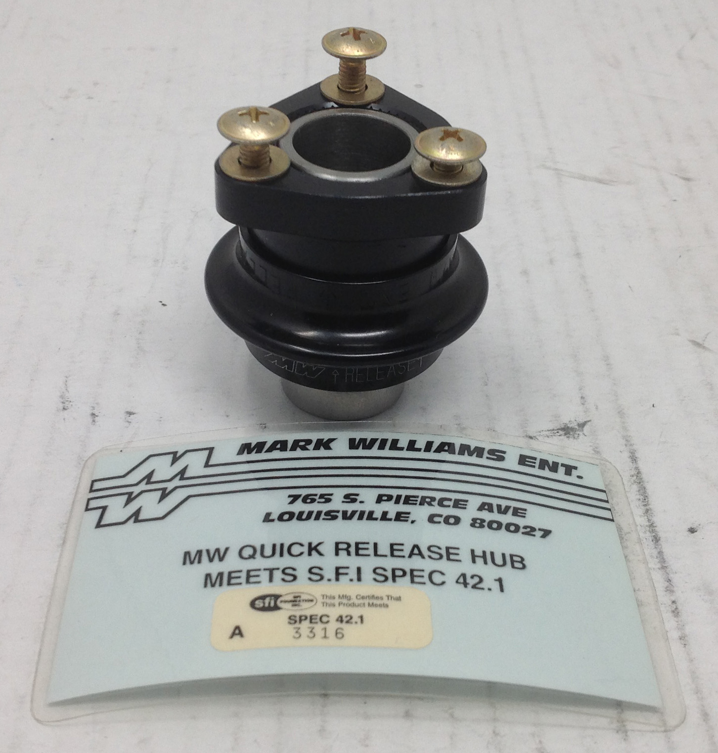 Mark Williams Quick Release Steering Hub